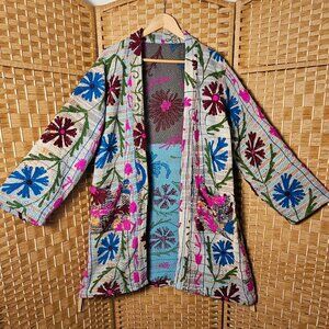 Suzani Embroidered Reversible Jacket OS